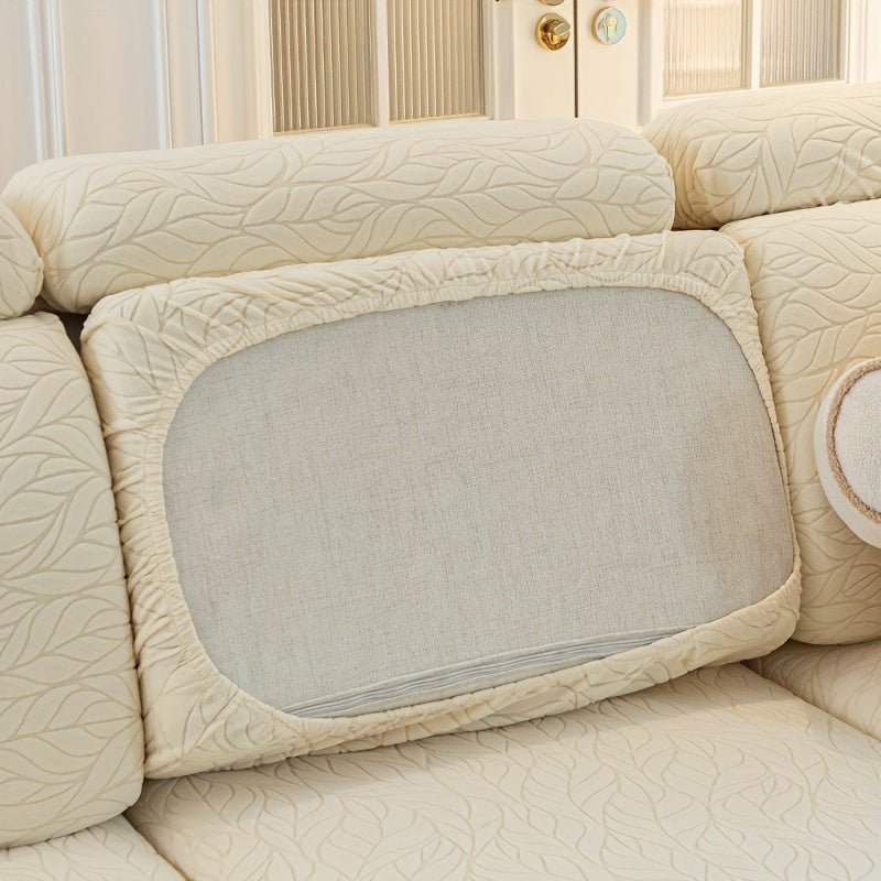 Чехол для дивана из жаккардовой ткани, растяжимый и стойкий к пятнам, универсальный размер для всех сезонов, нескользящий чехол для дивана для домашнего декора.