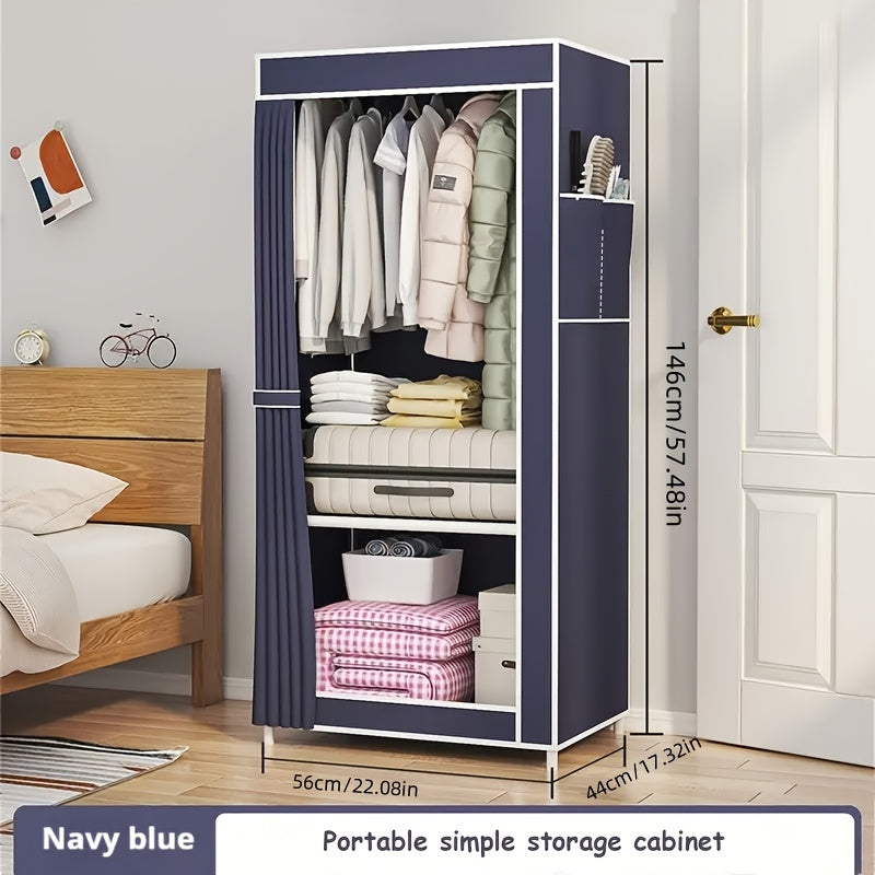 3.2 Cu Ft Storage Closet with Metal Frame for Bedroom Home Organization