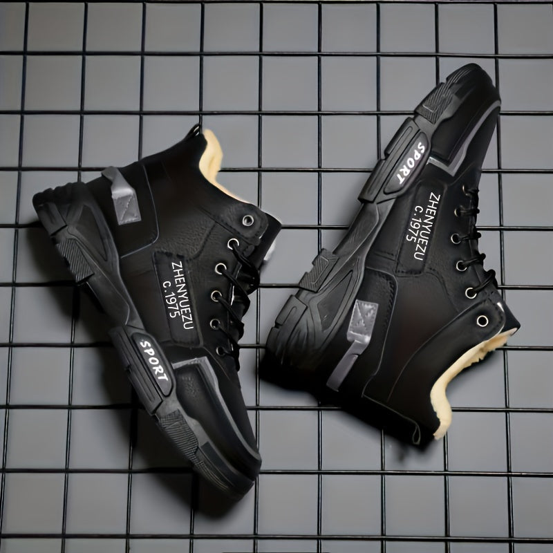 Men's Snow Boots Casual Sporty Lace-Up High Top for Outdoor Winter Hiking