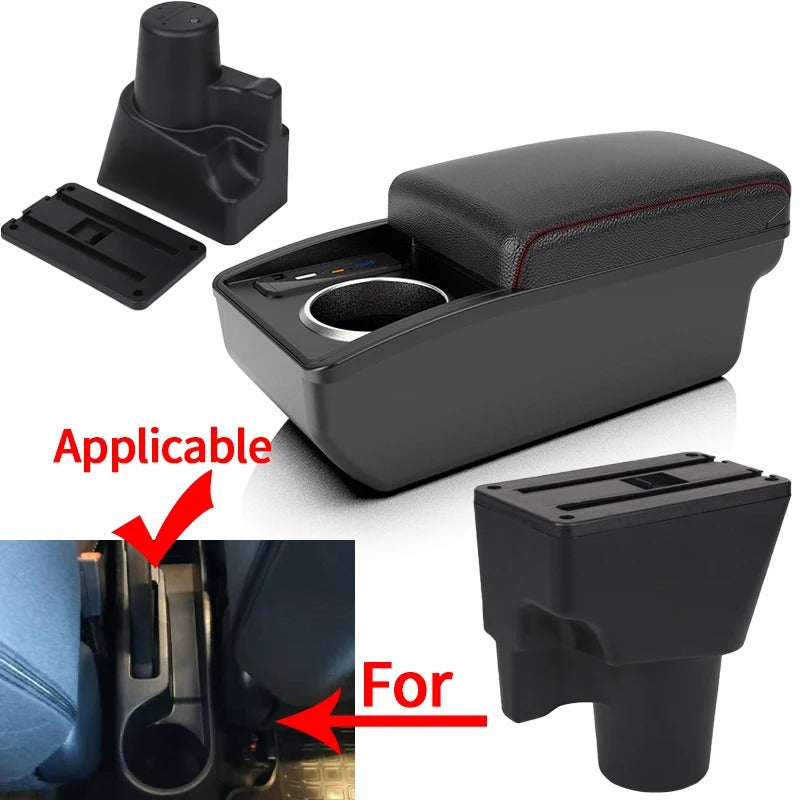 Universal avtomobil markaz konsoli armrest qutisi tashkilotchisi ABS saqlash aksessuari