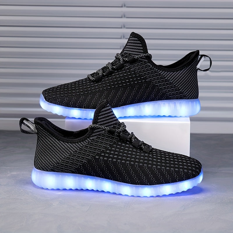 Ayollar uchun kundalik LED yoritgichli sport poyabzali USB qayta zaryadlanadigan qorqinchli yoritgichli sport poyabzali