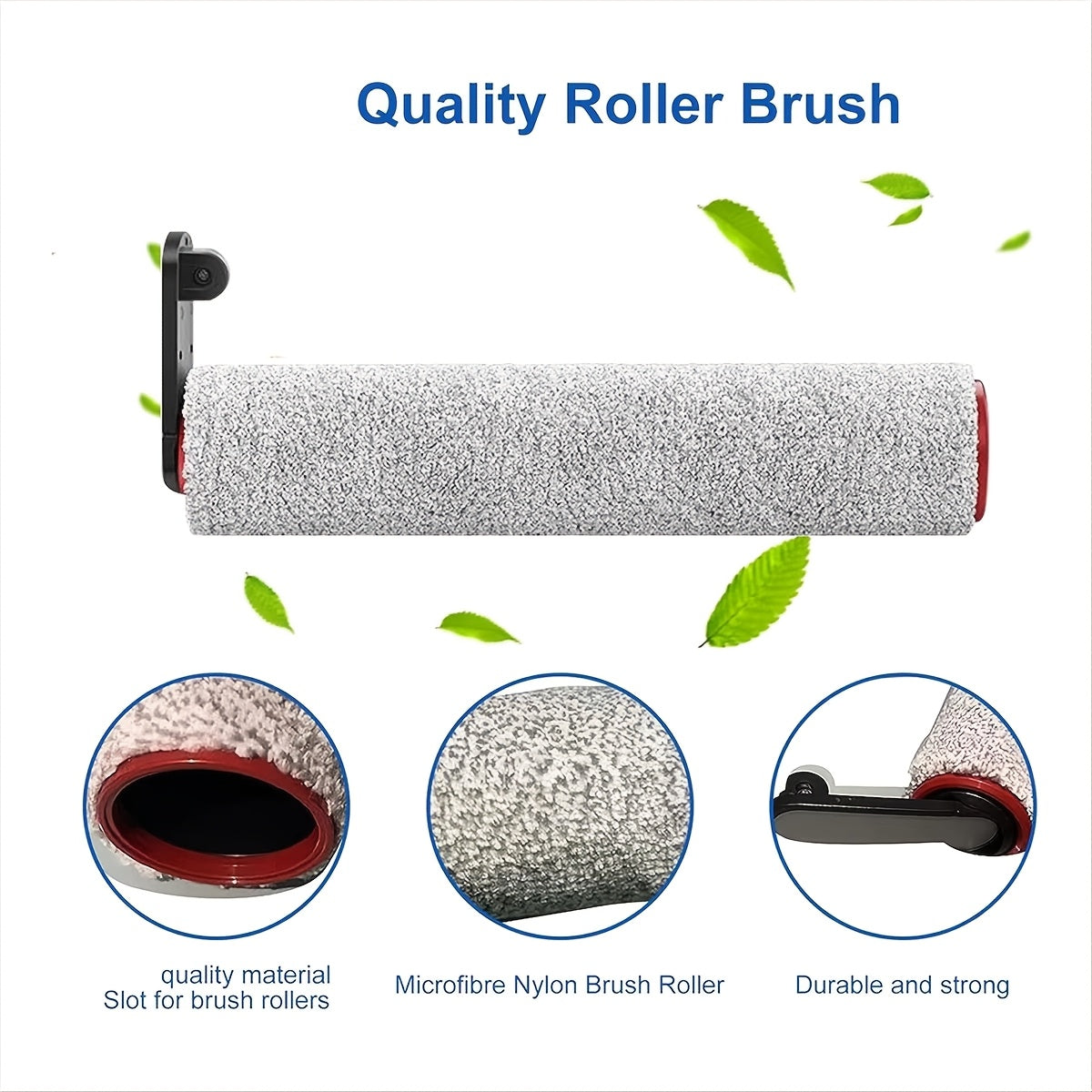 Dreame H12 Pro/H12 Plus filtr kartuşi uchun mos keladigan yumshoq tikanli rolikli cho'tka, quruq/ho'l ikki tomonlama foydalanish uchun vakuum tozalagich Hepa filtr aksessuarlar