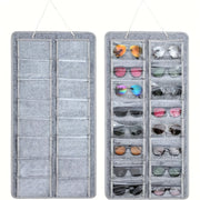 Wall-Mounted Storage Bag for Glasses and Felt Cloth Foldable Organizer