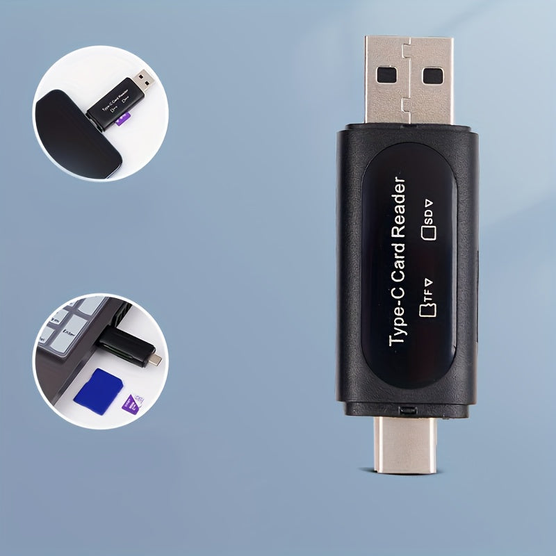 4-in-1 USB Micro SD karta o'quvchi Type C USB A dual slot PC MacBook Galaxy planshet Huawei uchun