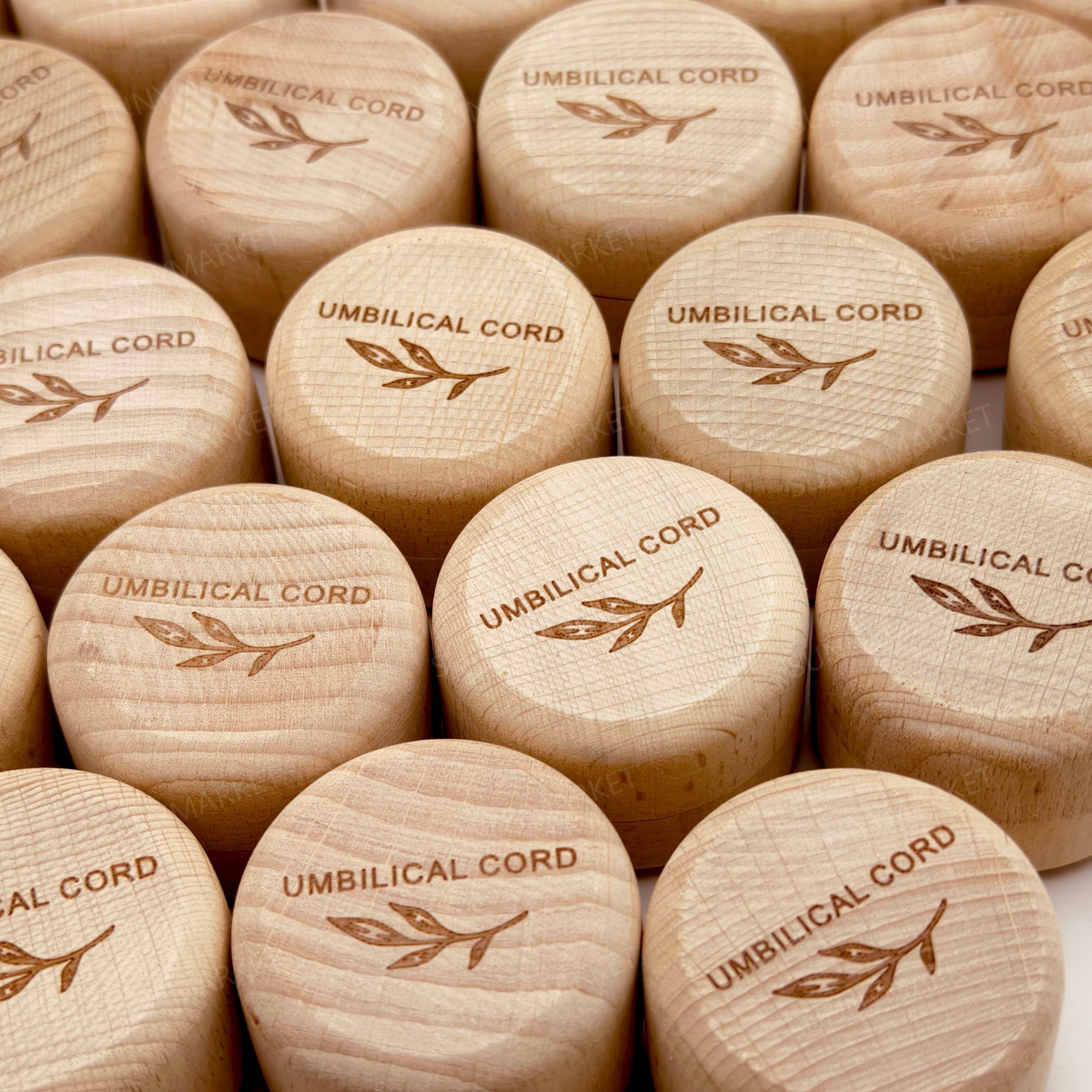 Wooden Keepsake Box for Storing Umbilical Cord and Hair Baby Gift Storage Container