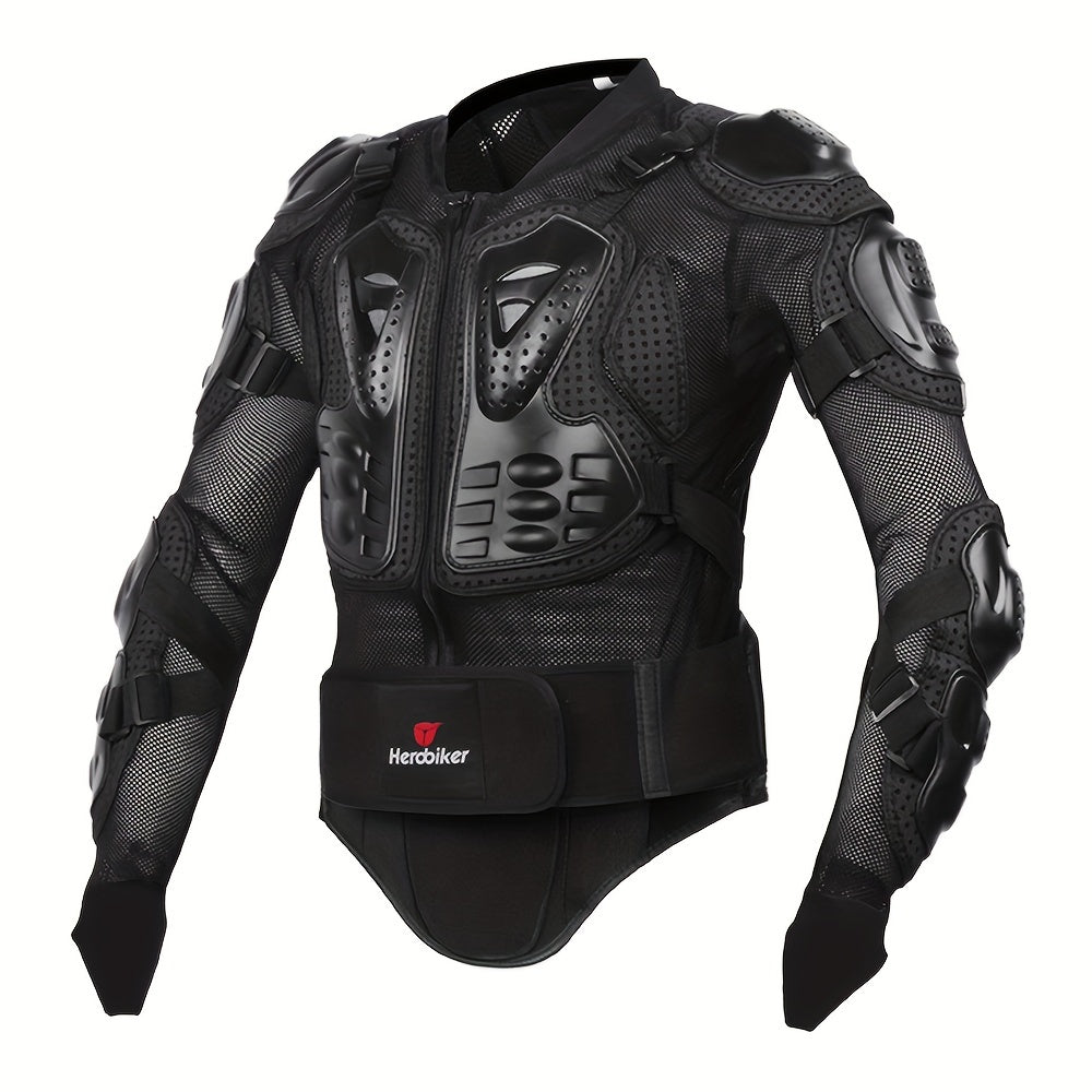 Men's Motorcycle Jacket Lightweight Breathable Polyamide Protective Armor Black Size M-XXXL