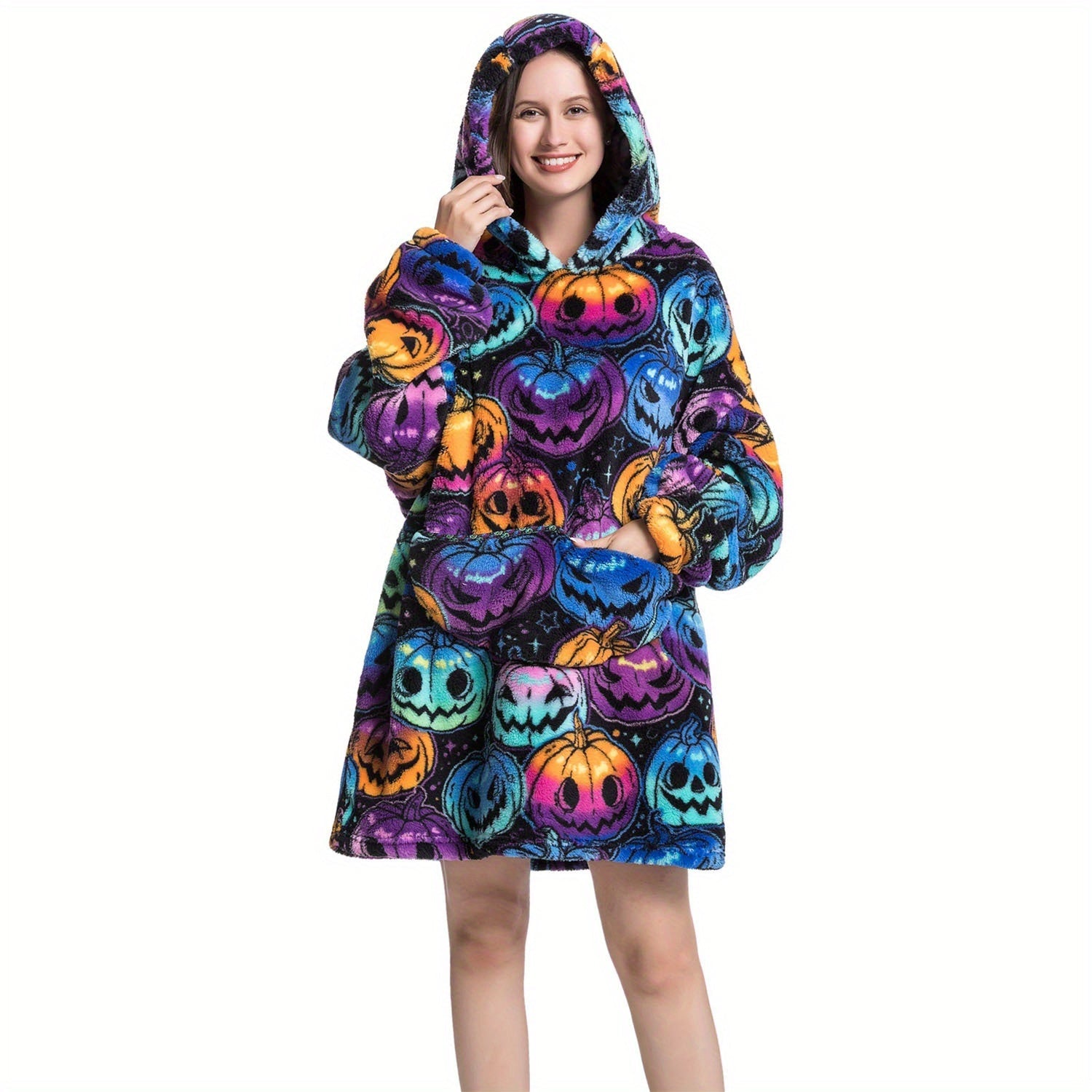 Oversized Sherpa Fleece Blanket Hoodie for Women Men Adults Ultra Soft Warm Wearable Sweatshirt Blanket