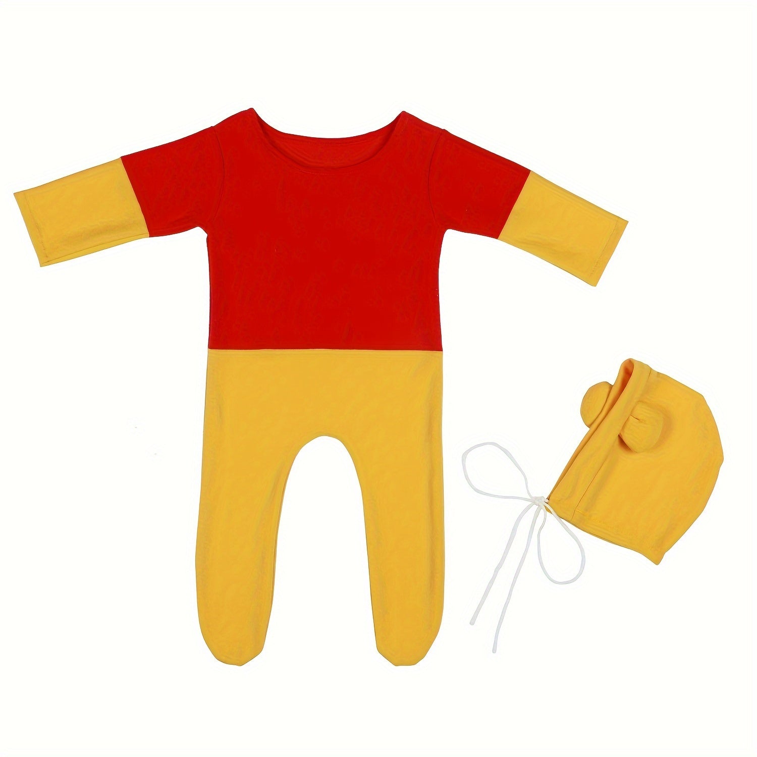 Baby Photography Outfit Set Yellow Honeybee Jumpsuit Hat Bodysuit Props