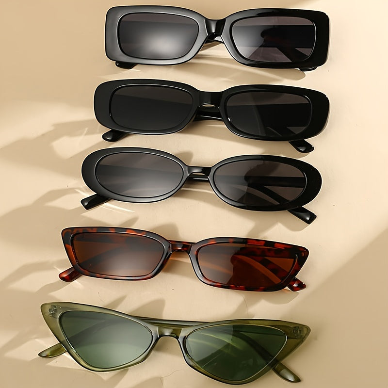 5 пар унисекс модных очков для пляжа и повседневной носки, легкие стильные очки