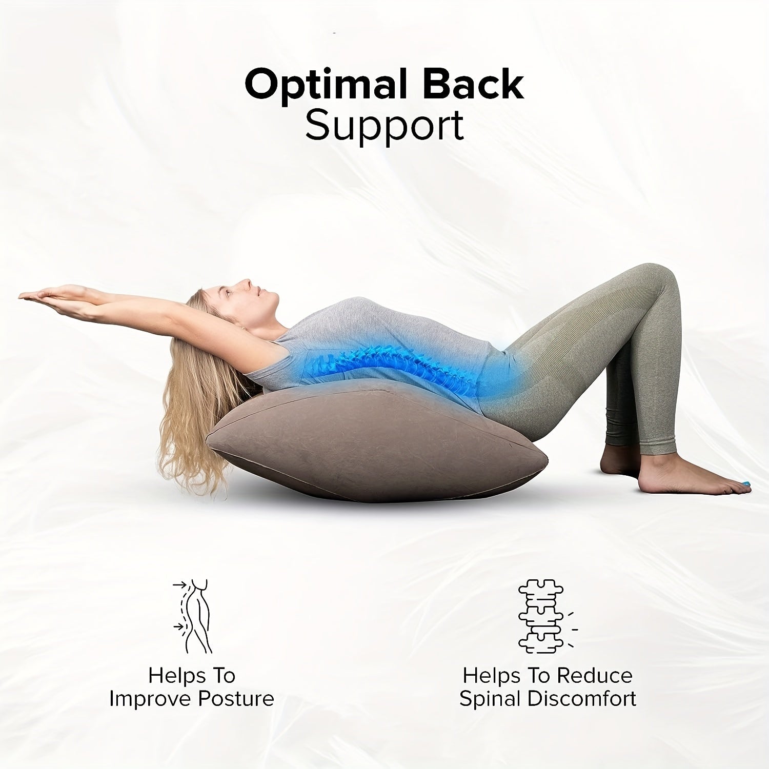 Inflatable Leg Elevation Pillow with Storage Bag for Blood Circulation and Injury Recovery