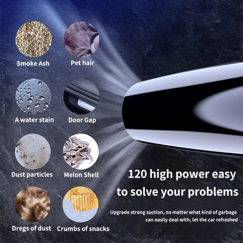 12V Car and Household Vacuum Cleaner with Strong Suction Wet and Dry Use