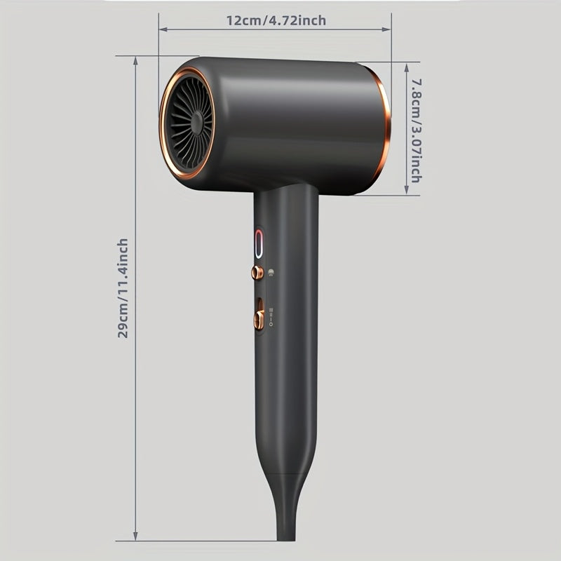 Secador de pelo iónico profesional de 2400W con boquilla, botón de calor y frío, 3 configuraciones de velocidad para uso en casa y viajes