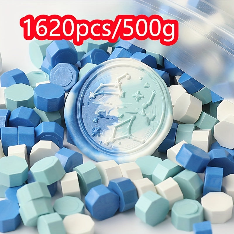 1620pcs 500g Octagonal Sealing Wax Particles for Envelope Gift Box DIY Retro Bulk Sealing Wax