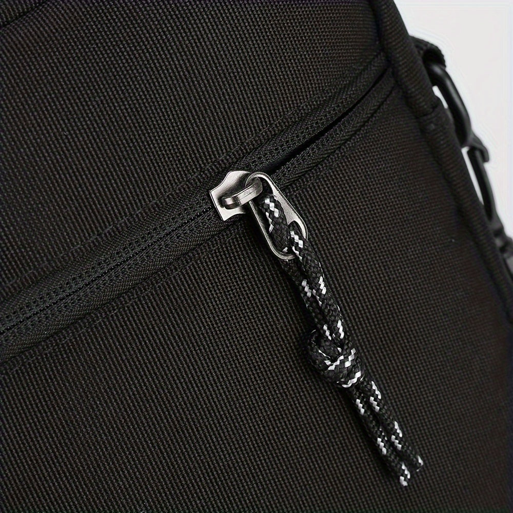 Erkaklar va ayollar uchun qora Oxford matodan yasalgan sumka, bosh suyagi va gül printli, katta sig'imli, sozlanadigan kamar bilan