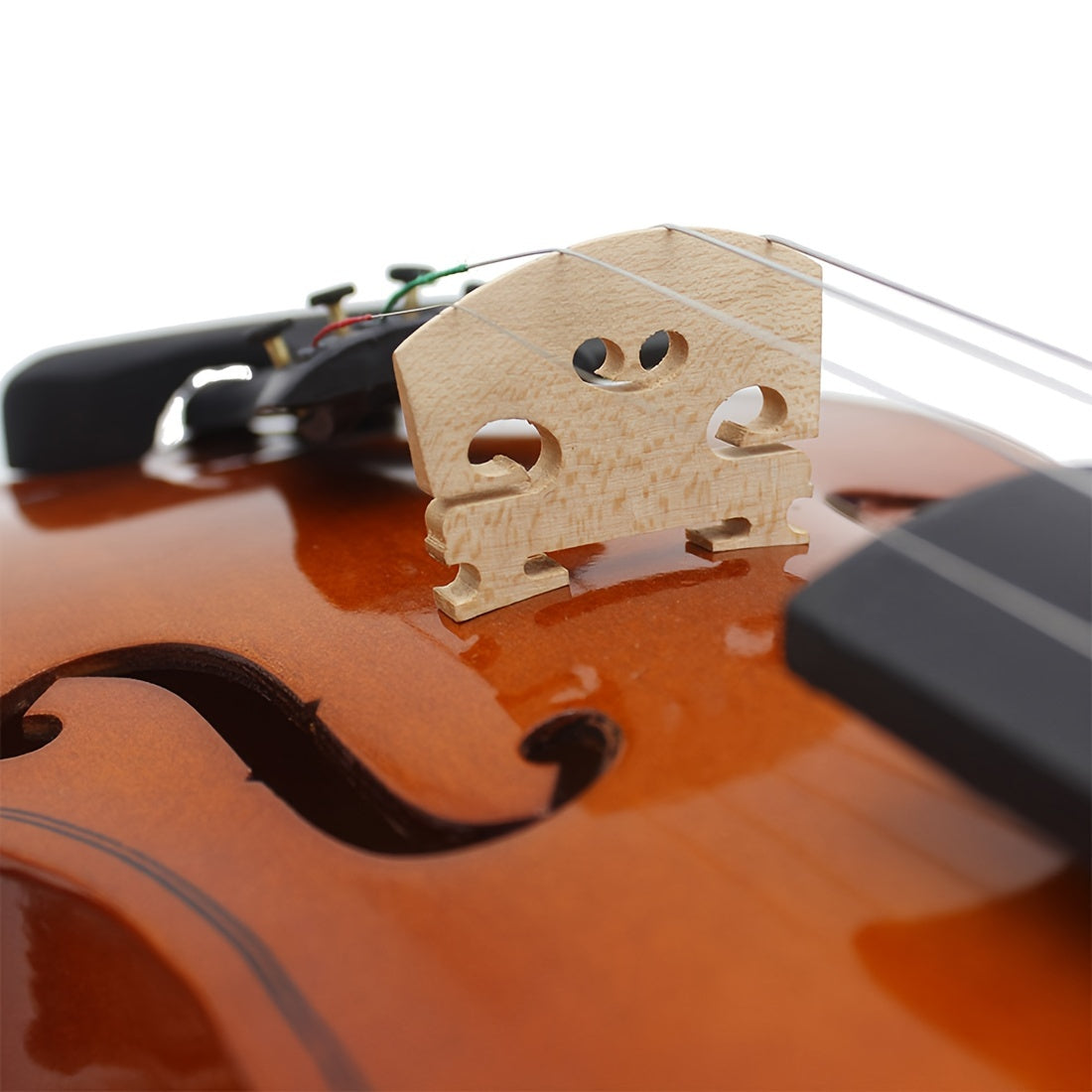 Full Size Violin for Beginners and Professionals Durable Wood Rich Tone Includes Case Rosin Extra Bow Hair
