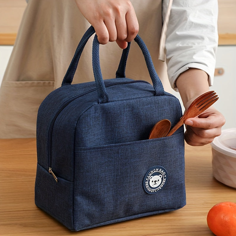 Oxford Cloth Lunch Bag with Insulation for Work School Outdoor Picnics