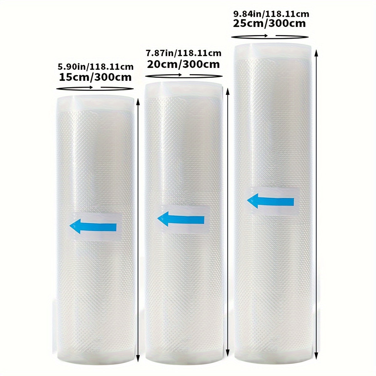 Vacuum Sealer Bags 3m Food Storage Bags BPA-Free 7-Layer Diamond Pattern