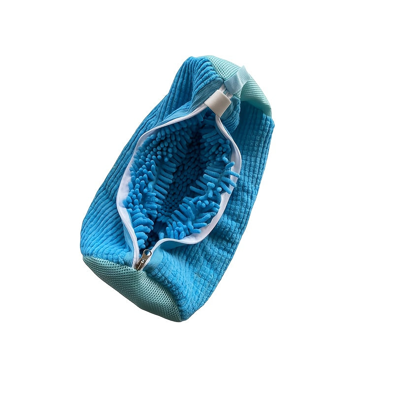 Bolsa de lavandería de tela de punto reutilizable con cremallera para zapatos y juguetes, poliéster duradero nylon