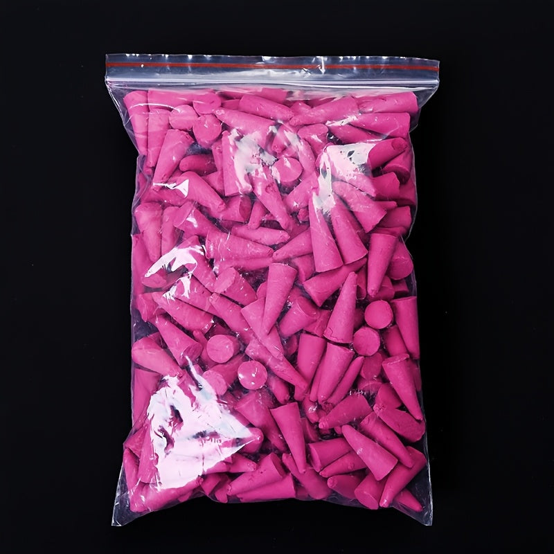 61-Piece Aromatherapy Incense Cones Set with Jasmine Rose Mint Lavender Sandalwood