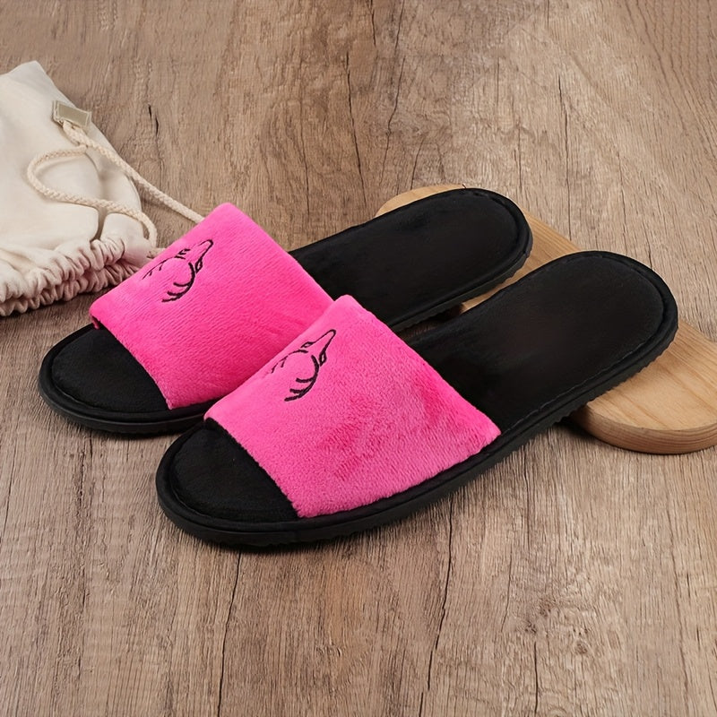 Ayollar uchun Deer Slip-On shlyapkalari Ultra-Yumshoq Matoli Ichki va Tashqi Uy Poyabzal