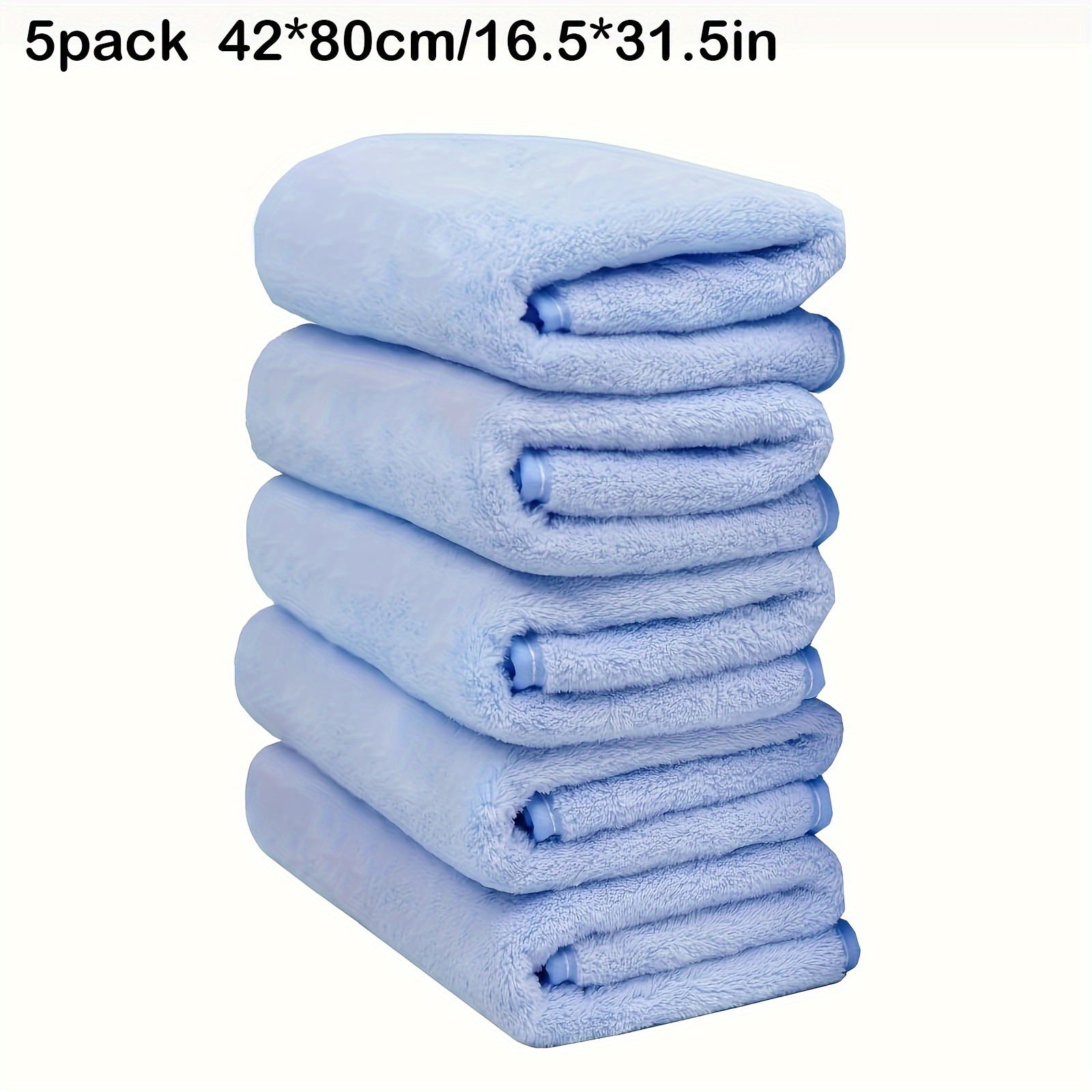 Large Coral Fleece Face Towel 42x80cm 350g/m² Square Density 5/10 Pack