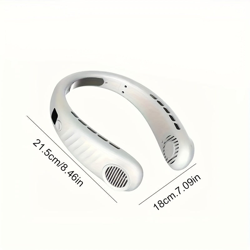 Портативный вентилятор для шеи с 5 скоростями, перезаряжаемый через USB, личный охлаждающий вентилятор