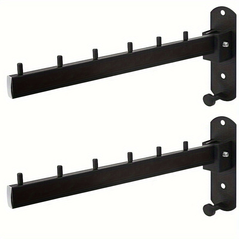 Stainless Steel Coat Rack with Swing Arm for Bathroom Bedroom Laundry Room