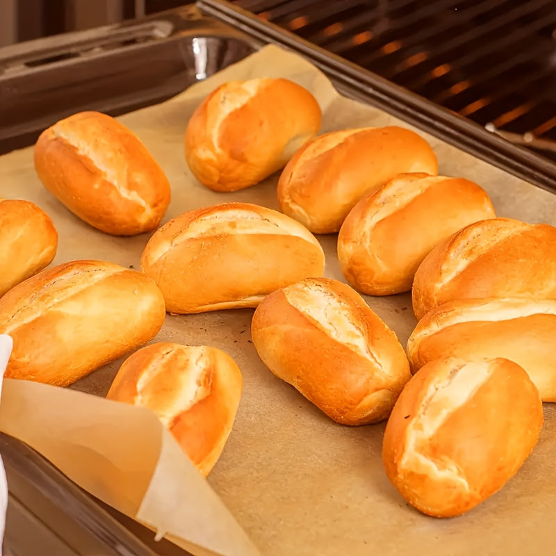 100 dona O'zgaruvchan bo'lmagan pishirish qog'ozlari, yopishmaydigan, ovqat uchun xavfsiz, pech va gril uchun