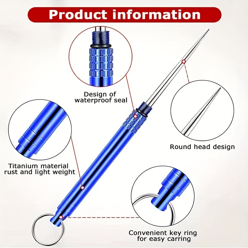 Unisex Stainless Steel Portable Dental Pick Keychain for On-the-Go Oral Care