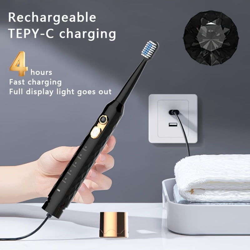 Conjuntos de cepillos de dientes eléctricos para parejas con 6 cabezales de cepillo, levitación magnética