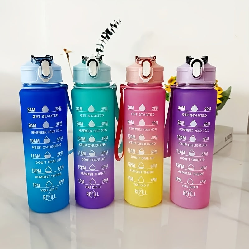 Water Bottle Set with Large Plastic Cup and Medium Cups 750ml