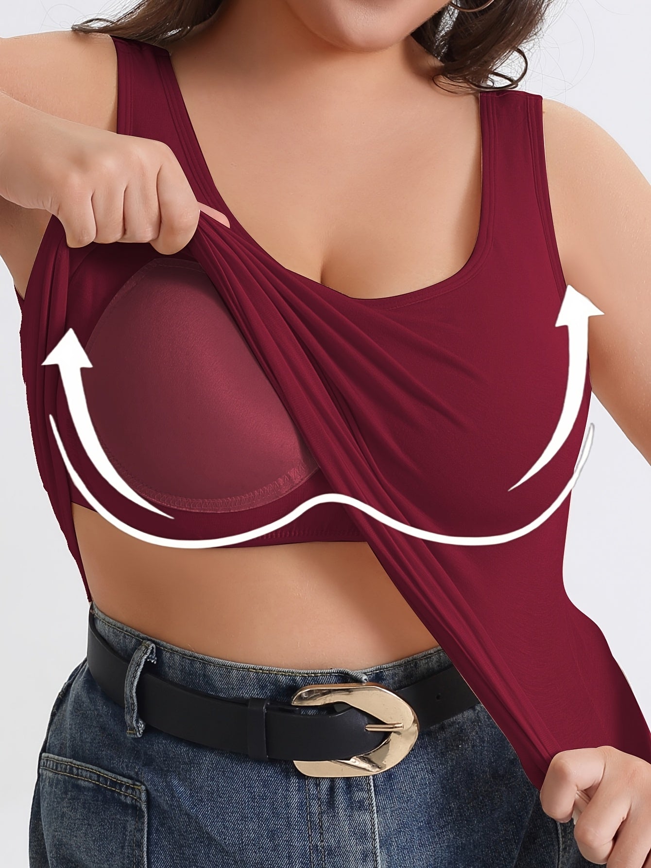 Plus Size Sleeveless Sports Tank Top Breathable Stretchy Athletic Wear