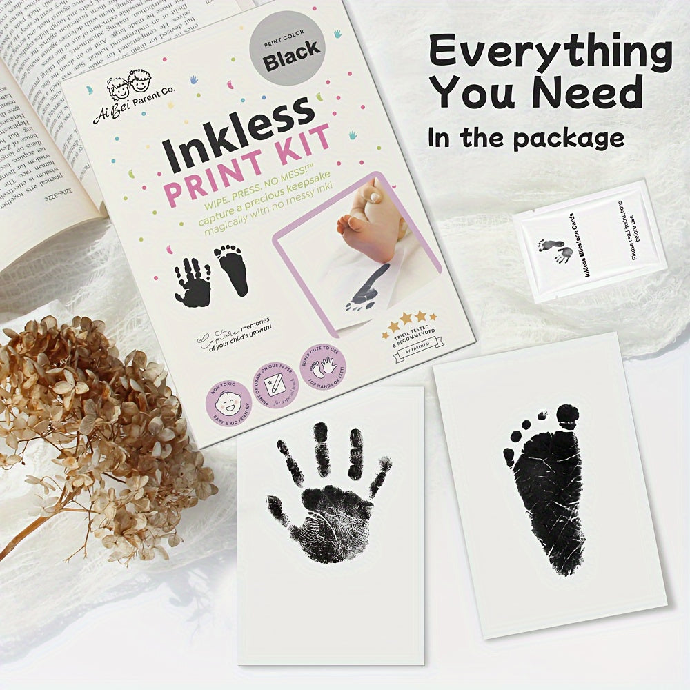 Baby Handprint Kit Non-Toxic Silicone Memory Keepsake for Milestones