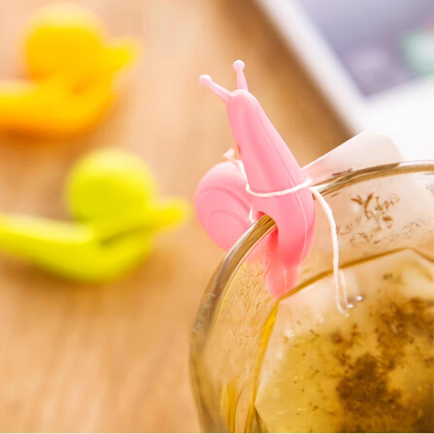 10-Piece Snail-Shaped Silicone Tea Bag Holders and Labels for Tea Enthusiasts