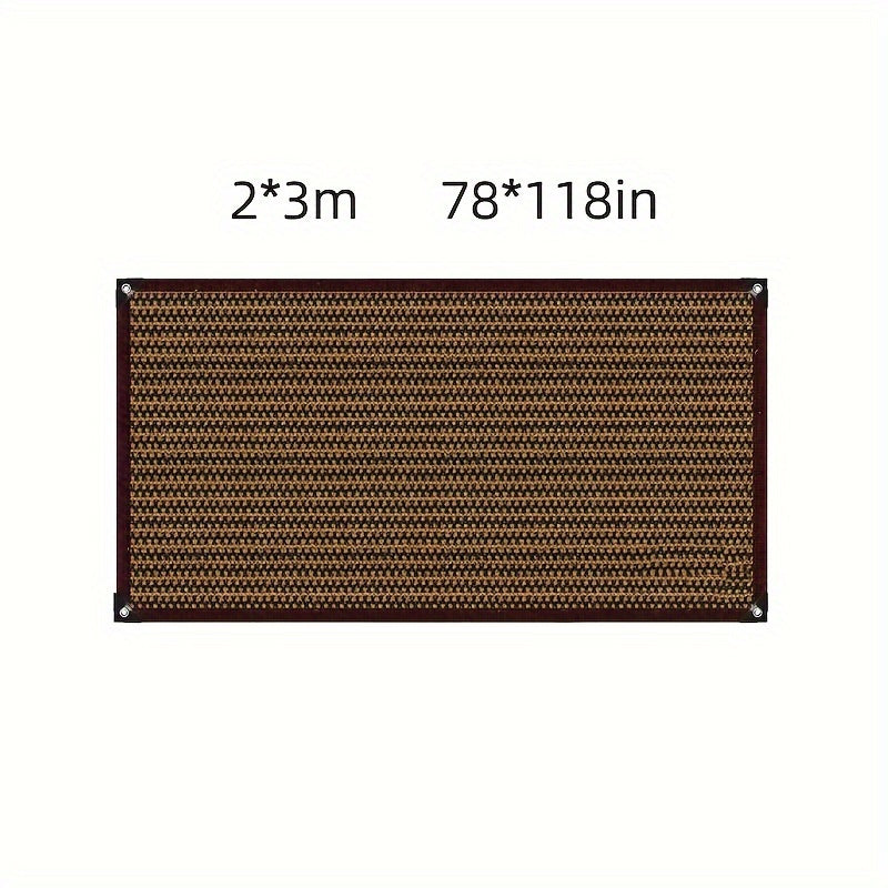 Coffee-Colored Sunshade Net with Edging UV Resistant Breathable Outdoor Patio Garden