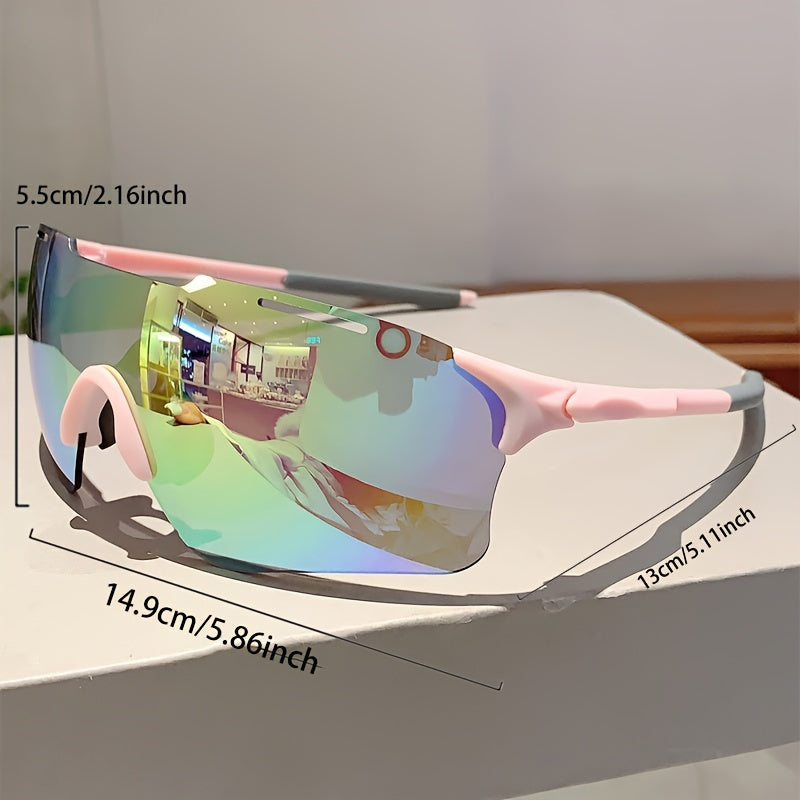 Women's Rimless Fashion Glasses with Integrated Lenses for Cycling and Outdoor Use