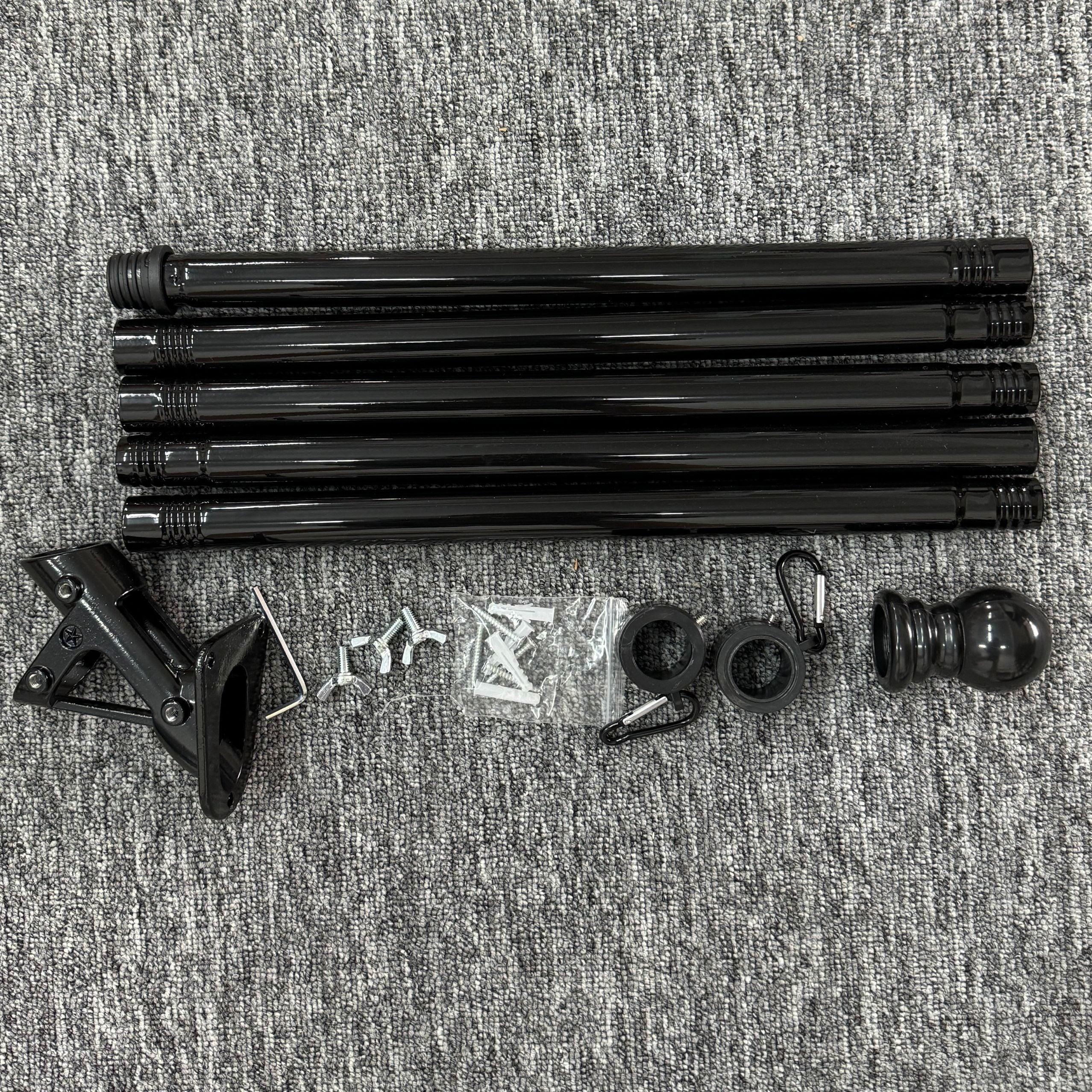 182.88cm Stainless Steel Flag Pole with Rotating Rings for 3x5ft Flags Residential Use