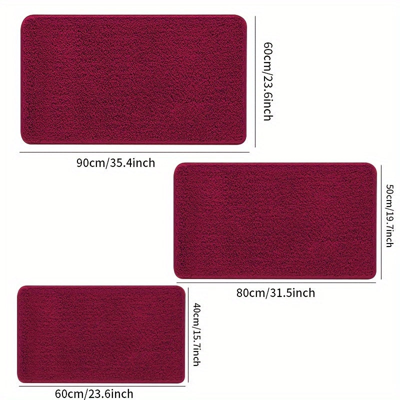 Alfombra antideslizante para puerta de baño, tapete suave impermeable para entrada de baño