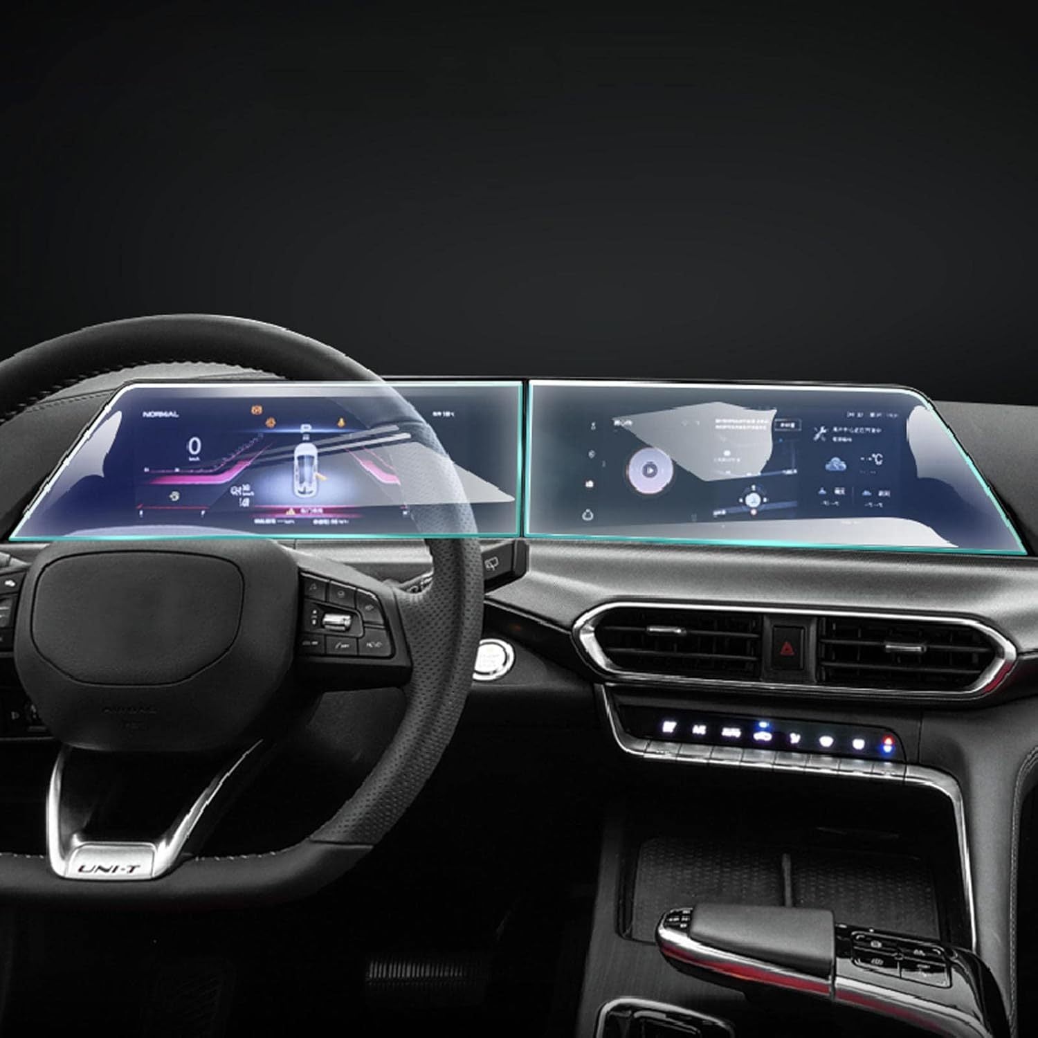 Защитное стекло для автомобильного ЖК-экрана, закаленное стекло, 2 шт., подходит для интерьера SUV 2023 года