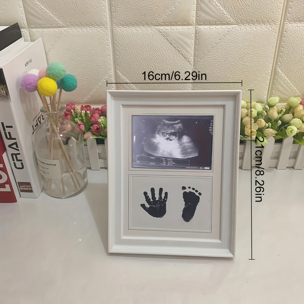 Baby Memory Frame for Hand and Footprints DIY PVC Photo Album Keepsake