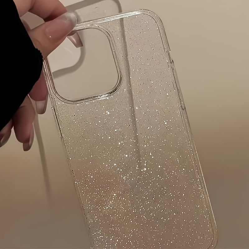 Luxury Clear Glitter Phone Case for iPhone 12-16 Shockproof Soft Cover