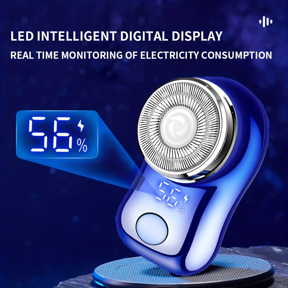 Men's Portable Rechargeable Electric Razor for Wet and Dry Shaving