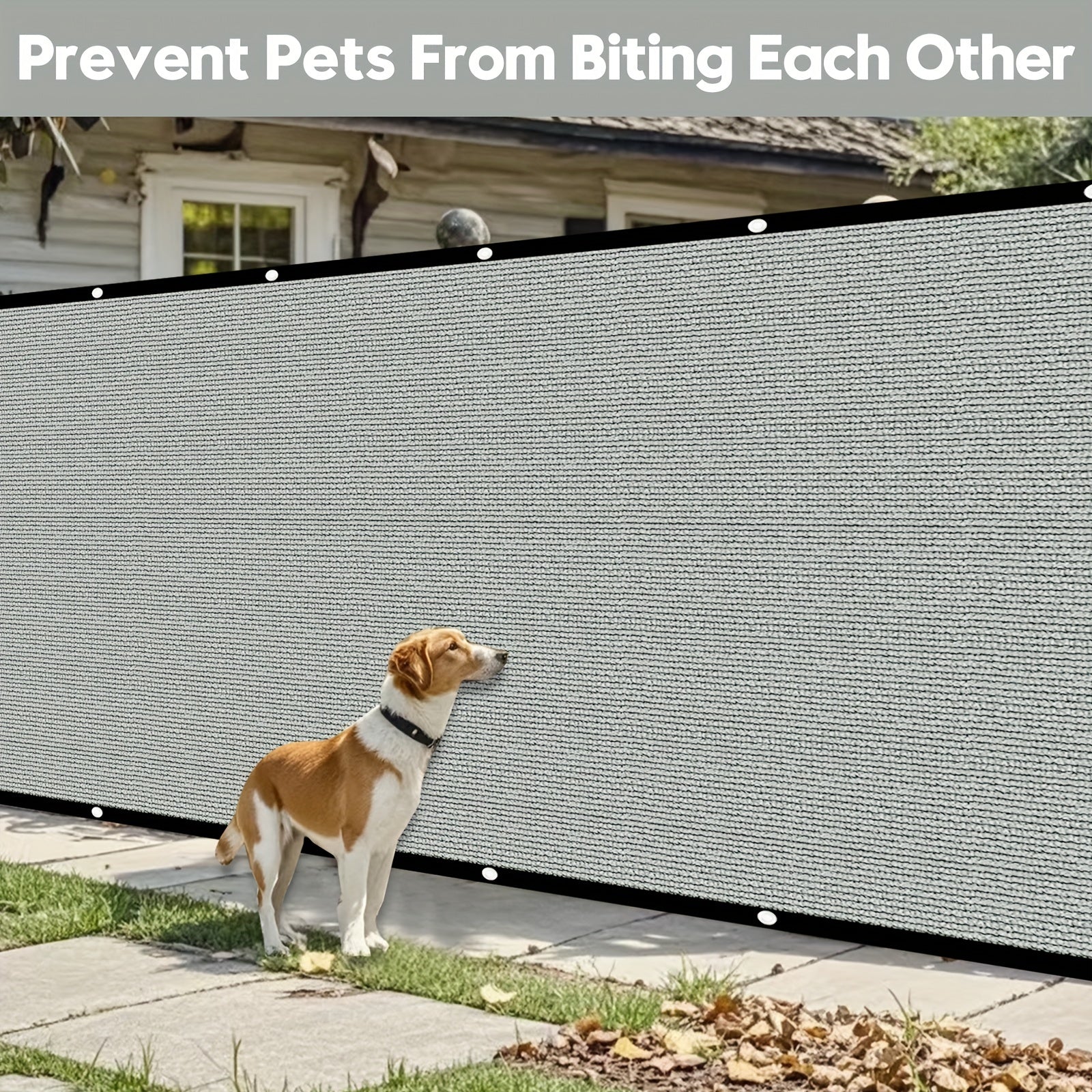 150GSM Gray Privacy Fence Screen for Outdoor Balcony Yard Pool Porch Windproof with Zip Ties