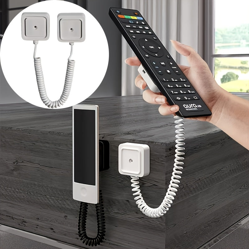 Magnetic Anti-Lost Remote Control Lanyard with Hook for TV and AC Remotes White Plastic