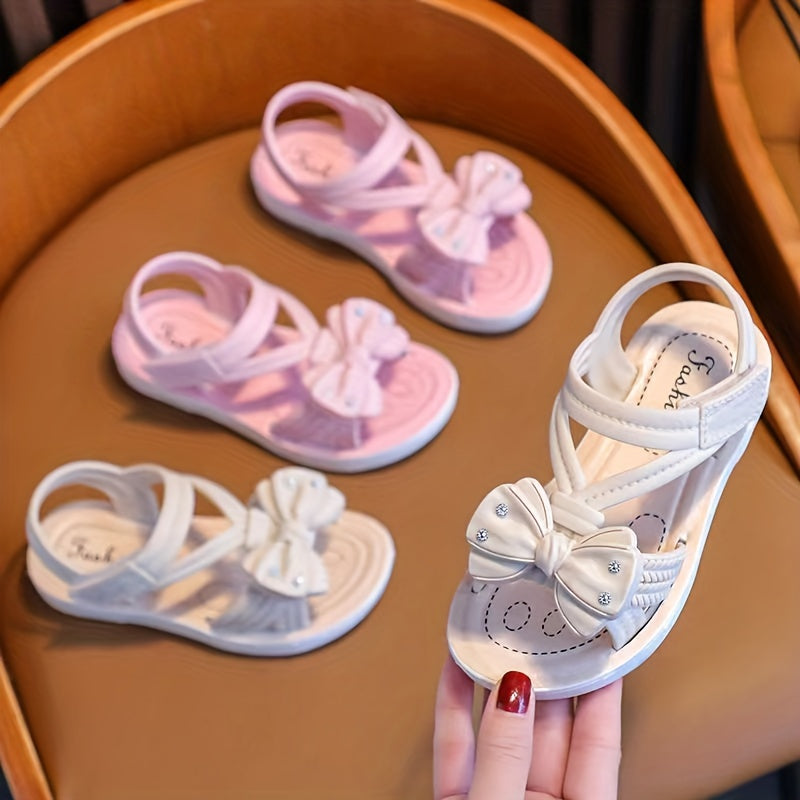 Girls Summer Sandals for Kids Medium and Large Sizes Flower Pattern PVC Low Top