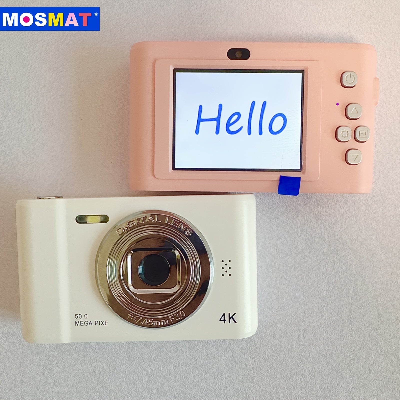 Kids Digital Camera 2.4 Inch LCD HD Front and Rear Lens Portable for Children and Students
