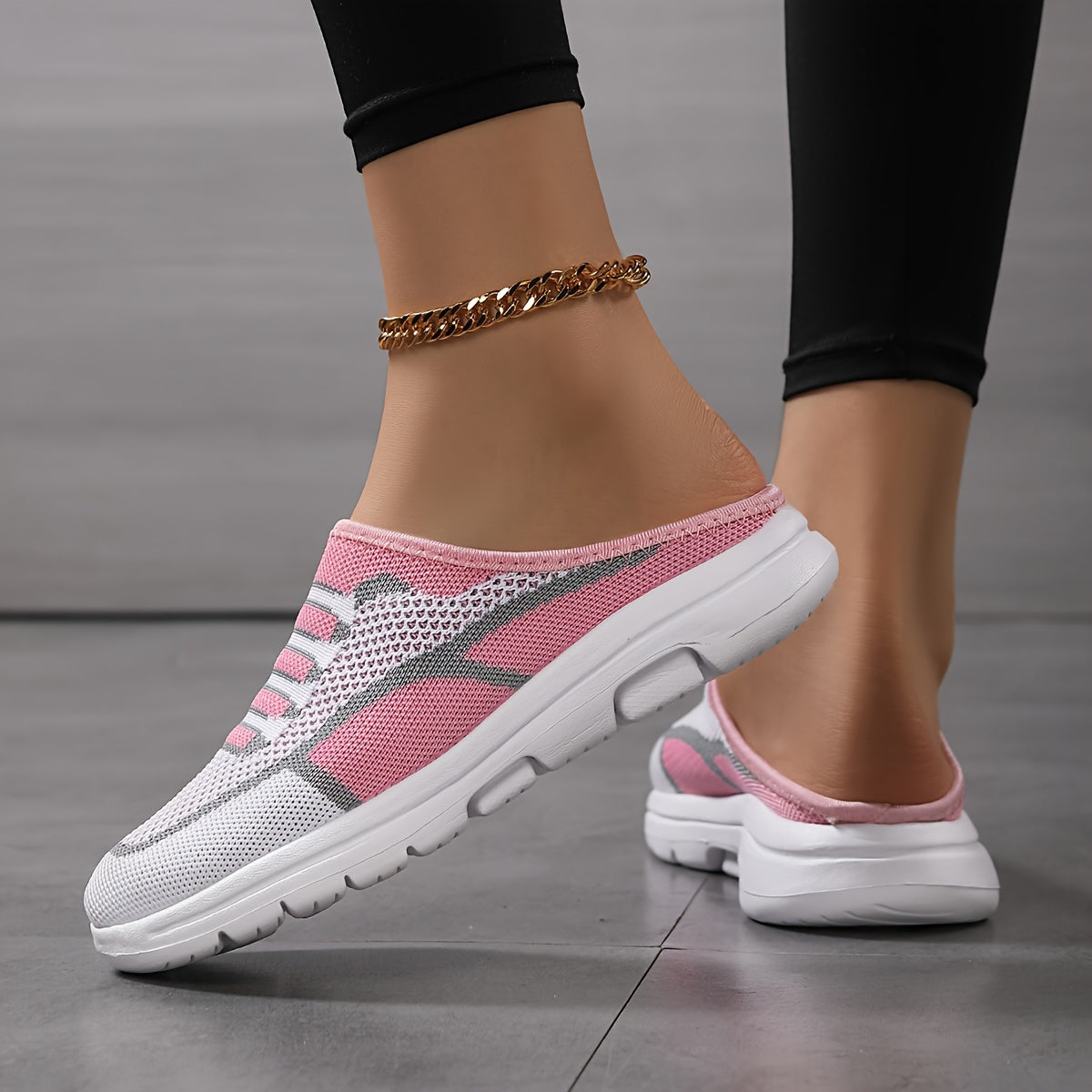 Women's Breathable Mesh Slip-On Sneakers Lightweight Casual Sports Shoes