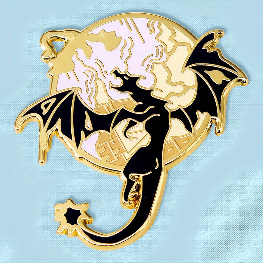 Enamel Pin Fourth Wing Dragon Design Cute Alloy Collar Pin for Jackets Bags Hats