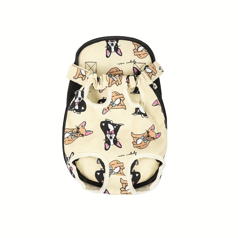 Adjustable Pet Carrier Backpack for Small to Medium Dogs and Cats Polyester with Shoulder Pad