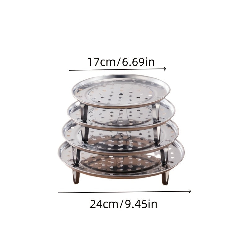 Rejillas de acero inoxidable para vapor para mantou, huevos y más, compatible con ollas de 18-24 cm